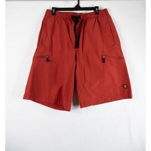 Timberland Cargo Shorts Mens M Red Ripstop Mesh Lined Hiking 84461 gorpcore